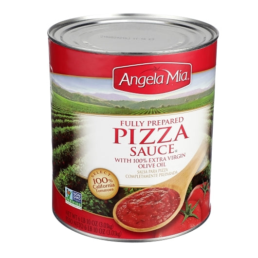 Angela Mia Fully Prepared Pizza Sauce, 6 x 106 oz Case - Condiments & Sauces
