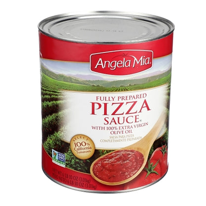 Angela Mia Fully Prepared Pizza Sauce, 6 x 106 oz Case - Condiments & Sauces