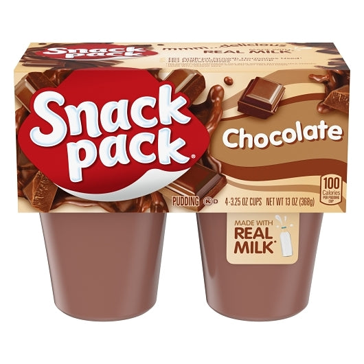 Snack Pack Pudding Chocolate, 12 x 3.25 oz Case - Bakery & Desserts