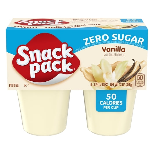 Snack Pack Sugar Free Vanilla, 12 x 13 oz Case - Bakery & Desserts