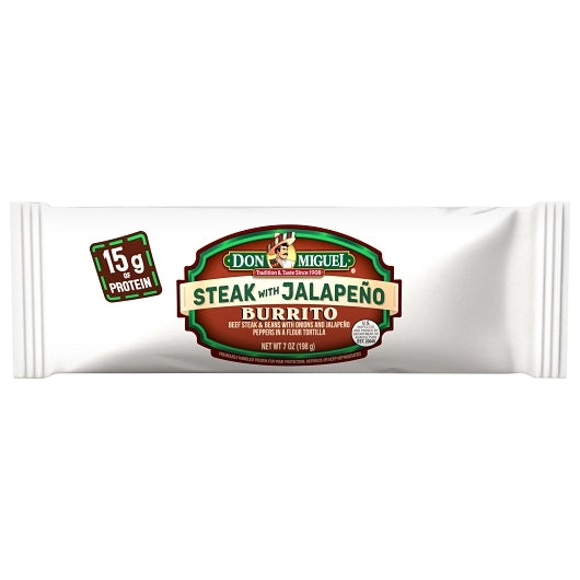 Don Miguel Beef Steak and Jalapeno Burrito, 7 Ounce12 per case. - DOT product image 1