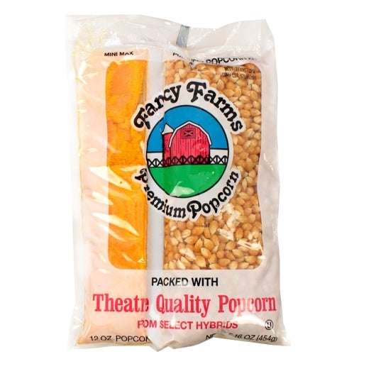Fancy Farms Popcorn Miniature Maxi Kit, 24 x 16 oz Case - Popcorn, Pretzels & Snack Mix