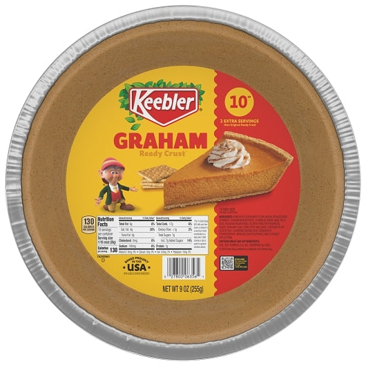 Keebler Graham Cracker Pie Crust, 12 x 9 oz Case - Crackers & Grahams - image 2