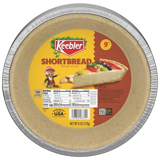 Keebler Shortbread Pie Crust, 12 x 6 oz Case - Bakery & Desserts