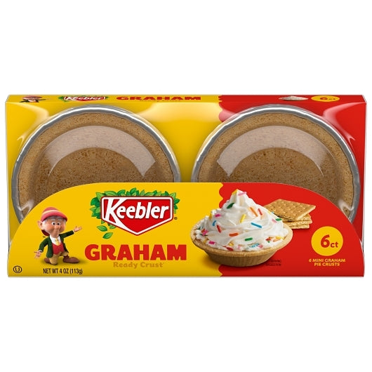 Keebler Mini Graham Cracker Pie Crust, 12 x 6 ct Case - Crackers & Grahams