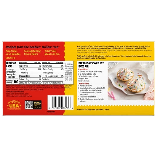 Keebler Mini GRAHAM CRACKER PIE CRUST, 12 x 6 ct Case - DOT product image 8