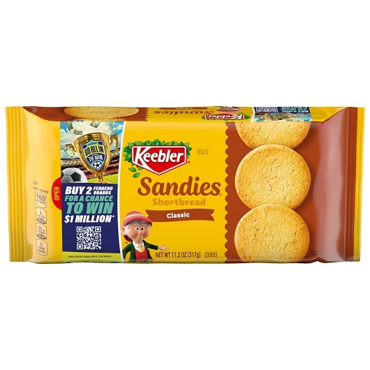 Keebler Classic Sandies Cookies, 12 x 11.2 oz Case - Bakery & Desserts - image 2