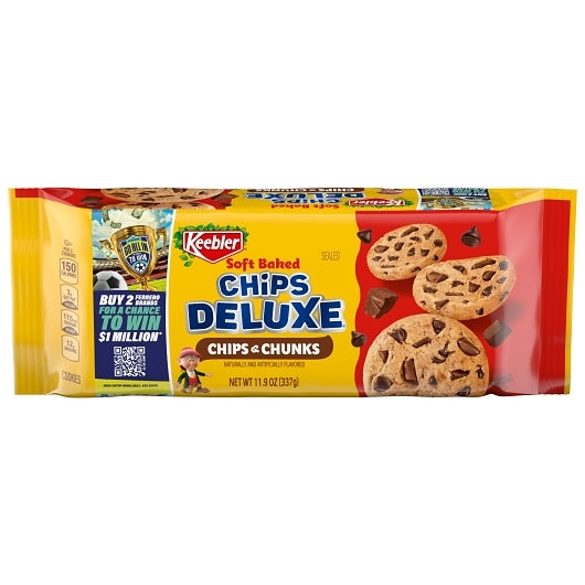 Keebler Chips Deluxe Soft Batch, Pantry Pack, 12 x 11.9 oz Case - Bakery & Desserts