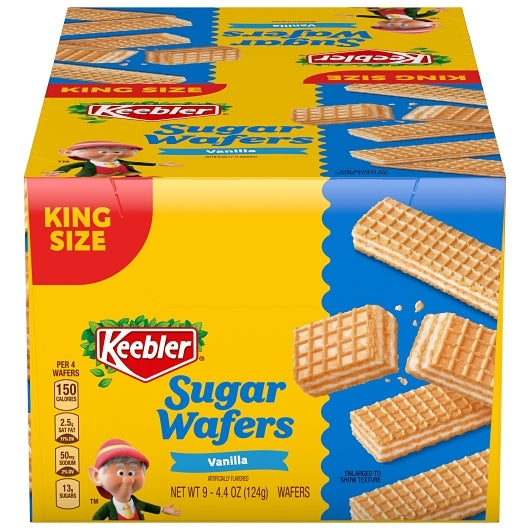 Keebler Sugar Wafers Vanilla - King Size, 9 x 4.4 oz Case - Bakery & Desserts - image 2
