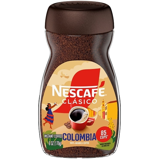 Nescafe Clasico Origin Colombia Coffee Jars, 6 x 6 oz Case - GS1 mobile-ready hero image
