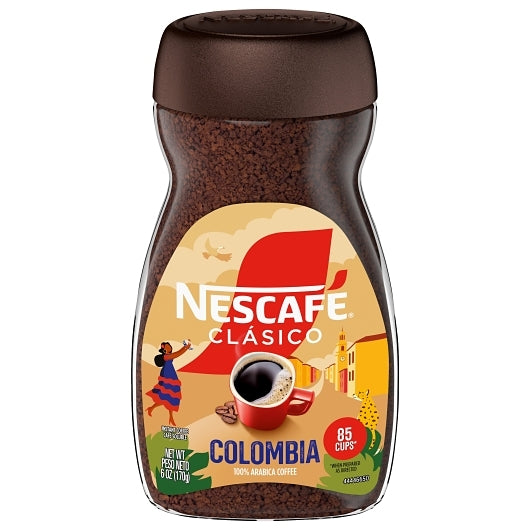 Nescafe Clasico Origin Colombia Coffee Jars, 6 x 6 oz Case - Coffee & Tea