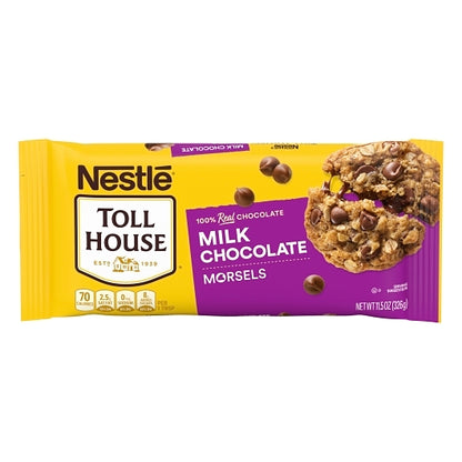 NESTLE TOLL HOUSE Milk Chocolate Morsels Display Ready Case, 12 x 11.5 oz Case - Pantry Ingredients