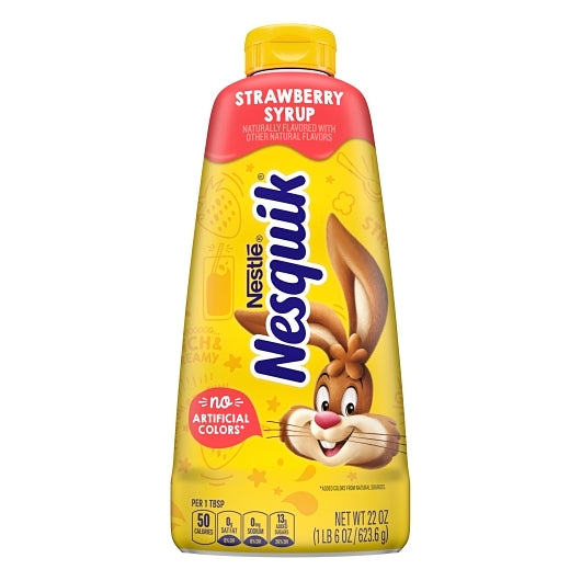 Nesquik Strawberry Syrup, 6 x 1.375 lb Case - Beverages