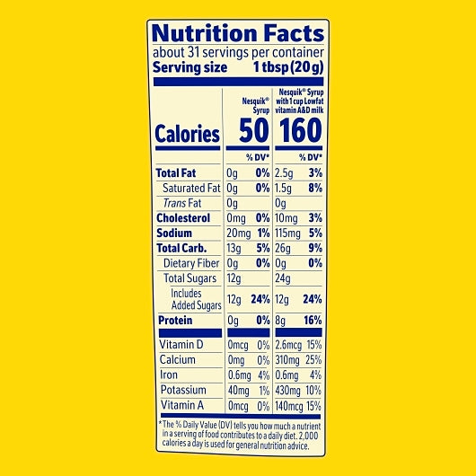 Nesquik Milk Flavoring Chocolate Syrup, 6 x 1.375 lb Case - DOT product image 8