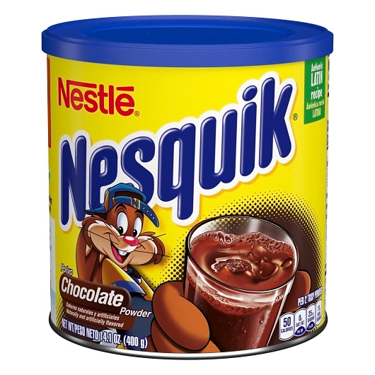 Nesquik Chocolate Flavor Powder, 12 x 14.1 oz Case - Candy & Confections