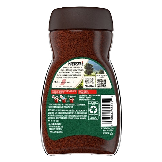 Nescafe Instant Coffee Decaffeinated, 6 x 3.5 oz Case - Coffee & Tea