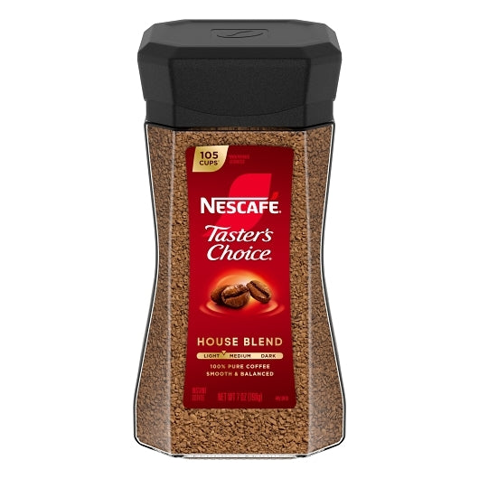 Nescafe Instant House Blend Coffee, 4 x 7 oz Case - Coffee & Tea