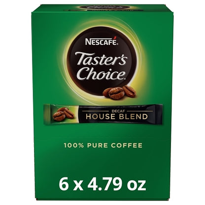 Nescafe Taster's Choice Decaf Stick Pack, 6 x 4.79 oz Case - Coffee & Tea
