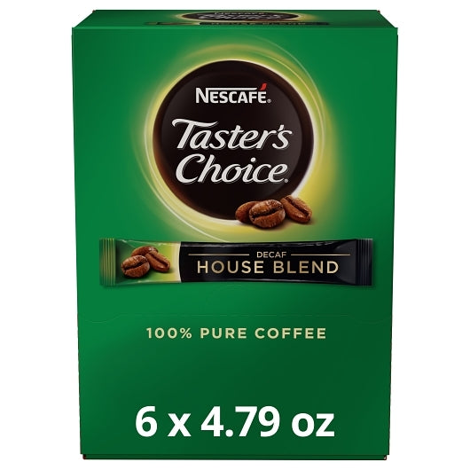 Nescafe Taster's Choice Decaf Stick Pack, 6 x 4.79 oz Case - Coffee & Tea