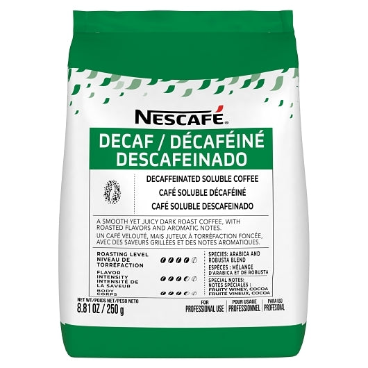 Nescafe Alegria Decaffeinated Soluble Coffee, 4 x 8.818 oz Case - Coffee & Tea
