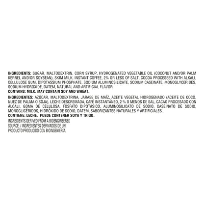 Nescafe French Vanilla Cappuccino Mix, 6 x 2 lb Case - Ingredients label