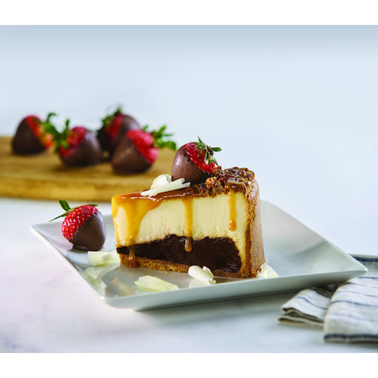 Lawler's 9" Colossal Caramel Fudge Cheesecake, 12 Precut Slices per Cheesecake, 4 x 108 oz Case - DOT product image 7
