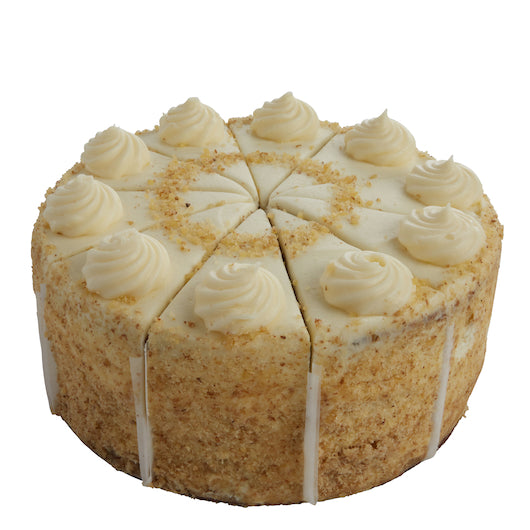 Lawler's 9 Inch Colossal Carrot Cake, 10 Slices per Cake, 2 x 112 oz Case - Bakery & Desserts