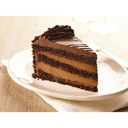 Lawlers Desserts Chocolate 9 Inch Elite Chocolate Layer Mousse Cake, 10-Cut, 4 x 85 oz Case - DOT product image 3