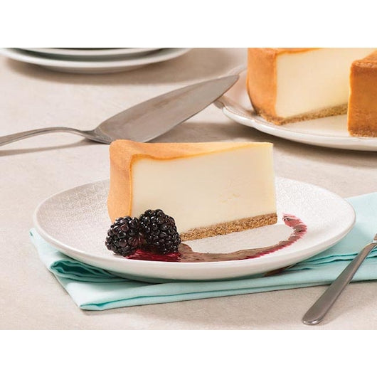 Lawlers Desserts Elite 9" Elite New York Style Cheesecake, 12 Slices per Cheesecake, 4 x 75 oz Case - Bakery & Desserts