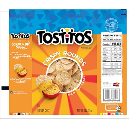 Tostitos Crispy Rounds Tortilla Chips, 28 x 3 oz Case - DOT product image 8