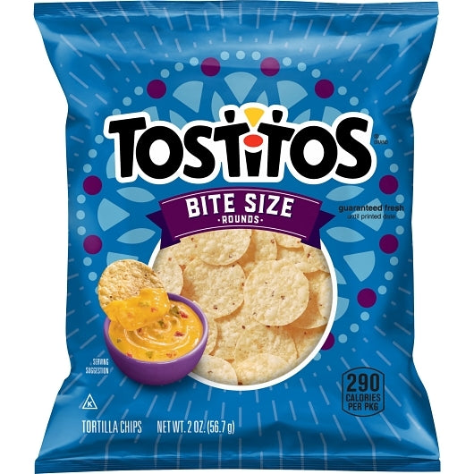 Tostitos Bite Size Rounds Tortilla Chips, 64 x 2 oz Case - Snacks