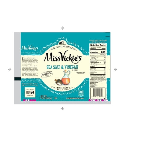 Miss Vickie's Sea Salt Vinegar Kettle Cooked Potato Chips, 64 x 1.375 oz Case - DOT product image 8