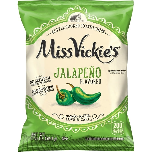 Miss Vickie's Jalapeno Kettle Cooked Potato Chips, 64 x 1.375 oz Case - DOT product image 2