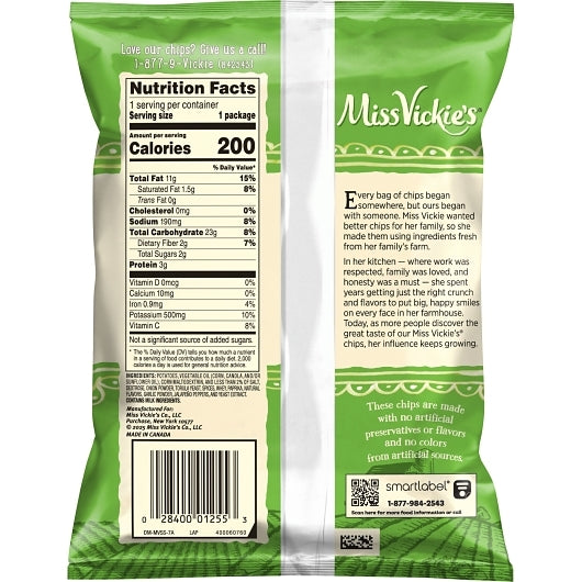Miss Vickie's Jalapeno Kettle Cooked Potato Chips, 64 x 1.375 oz Case - DOT product image 4