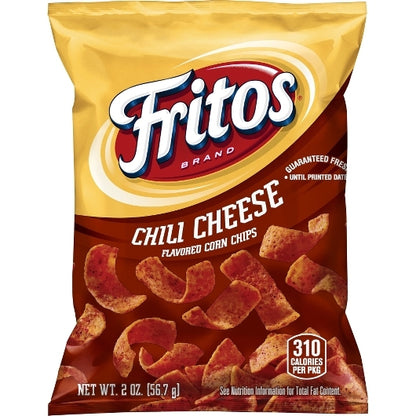 Fritos Chili Cheese Single Serve Corn Chips, 64 x 2 oz Case - Snacks