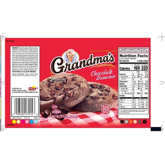 Grandma's Individually Wrapped Cookie Brownie, 60 x 2.5 oz Case - DOT product image 8