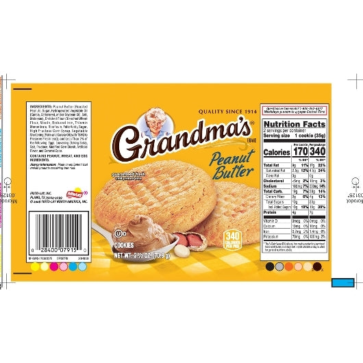Grandma's Peanut Butter Cookie, 60 x 2.5 oz Case - DOT product image 8