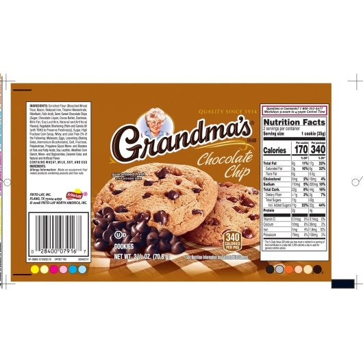 Grandma's Big Chocolate Chip Cookie, 60 x 2.5 oz Case - DOT product image 8
