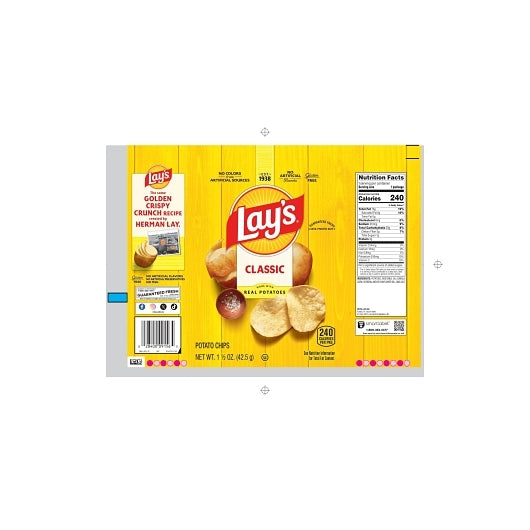 Lays Classic Potato Regular Potato Chips, 64 x 1.5 oz Case - DOT product image 6
