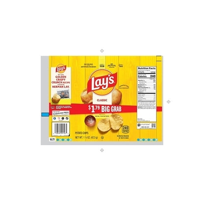 Lays Classic Potato Regular Potato Chips, 64 x 1.5 oz Case - DOT product image 7