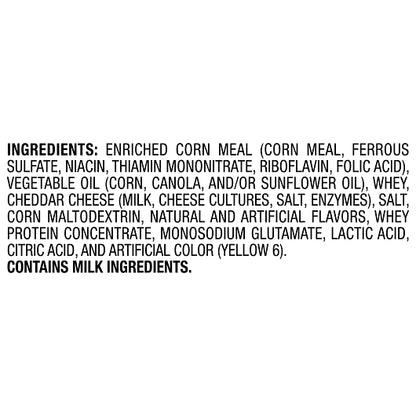 Cheetos Crunchy Cheese Flavored Snack, 6 x 16 oz Case - Ingredients label