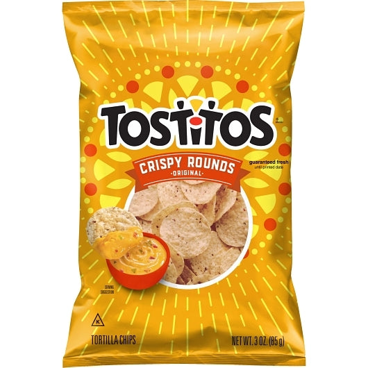 Tostitos Crispy Rounds Tortilla Chips, 28 x 3 oz Case - Snacks