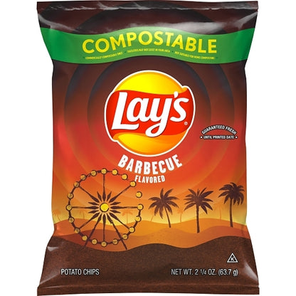 Lay's Bbq Potato Chips, 24 x 2.25 oz Case - Snacks