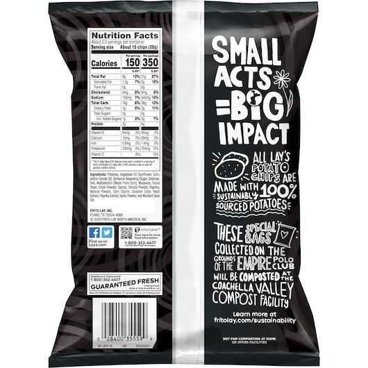 Lay's Bbq Potato Chips, 24 x 2.25 oz Case - DOT product image 4