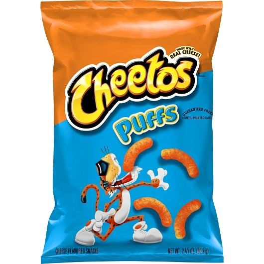 Cheetos Jumbo Puffs Cheese Flavored Snack, 24 x 2.125 oz Case - Snacks