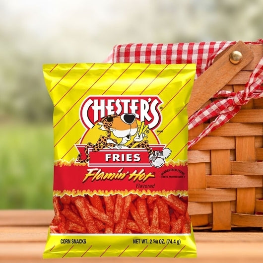 Chester's Fries Flamin Hot Cheese Flavored Snack, 28 x 2.625 oz Case - DOT product image 3