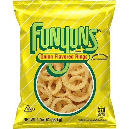 Funyuns Onion Flavored Rings, 24 x 1.875 oz Case - Snacks