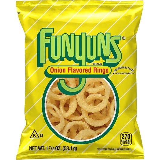 Funyuns Onion Flavored Rings, 24 x 1.875 oz Case - Snacks