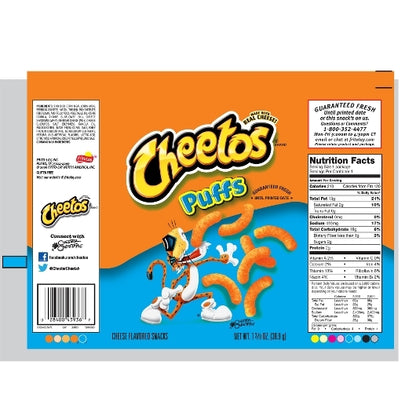 Cheetos Jumbo Puffs Cheese Flavored Snack, 64 x 1.375 oz Case - DOT product image 7