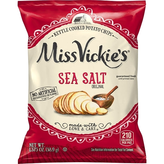 Grandmas Sea Salt Kettle Cooked Potato Chips, 64 x 1.375 oz Case - Snacks